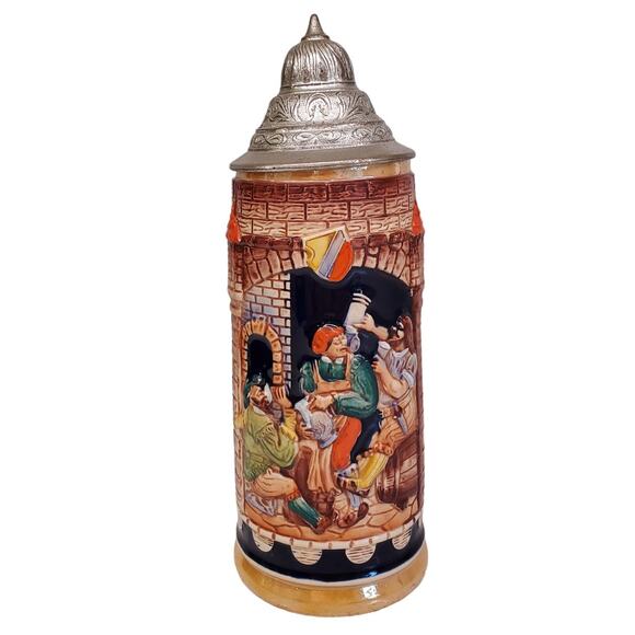 Vintage Gerz Beer Stein 10" Tall Made in West Germany Vintage Beer Stein - Picture 4 of 13